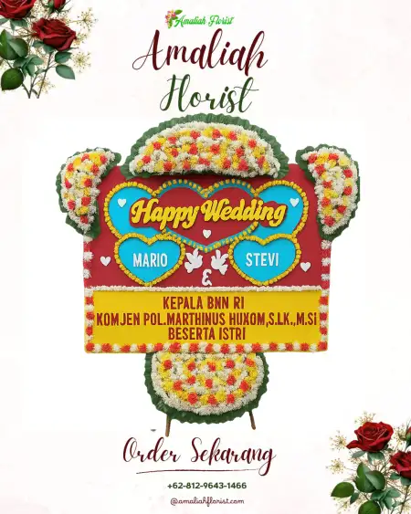 Papan Bunga Pernikahan Semau